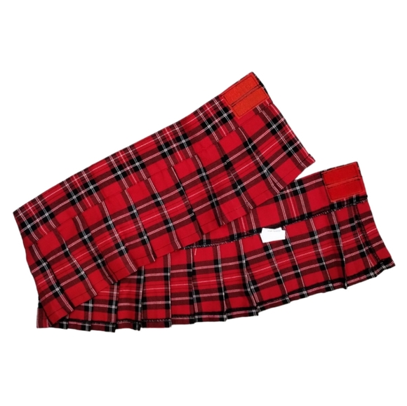 Plaid Pleated Mini Skirt Y2K 90s - Picture 3 of 9